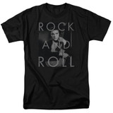 Elvis Presley Rock And Roll Classic Adult 18/1 T-Shirt Black