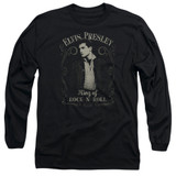 Elvis Presley Rock Legend Classic Adult Long Sleeve T-Shirt Black