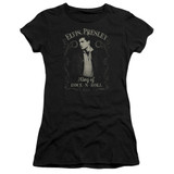 Elvis Presley Rock Legend Classic Junior Women's Sheer T-Shirt Black
