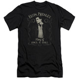 Elvis Presley Rock Legend Classic Premium Adult 30/1 T-Shirt Black