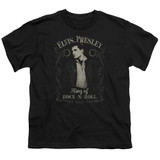 Elvis Presley Rock Legend Classic Youth T-Shirt Black