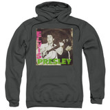 Elvis Presley First LP Classic Adult Pullover Hoodie Sweatshirt Charcoal