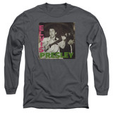 Elvis Presley First LP Classic Adult Long Sleeve T-Shirt Charcoal