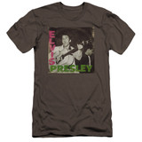 Elvis Presley First LP Classic Premium Adult 30/1 T-Shirt Charcoal