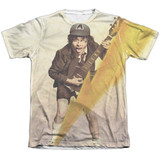 AC/DC Higher Voltage (Front/Back Print) Adult Sublimated T-Shirt White