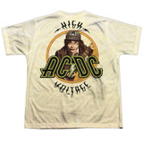 AC/DC Higher Voltage (Front/Back Print) Youth Sublimated Crew T-Shirt White