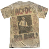 AC/DC No Bull (Front/Back Print) Adult Sublimated Crew T-Shirt White