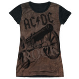 AC/DC We Salute You Junior Women's Sublimated T-Shirt White