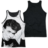 David Bowie Hero Adult Sublimated Tank Top T-Shirt White/Black