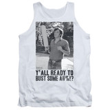 Dazed and Confused Paddle Adult Tank Top White