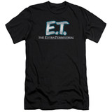 E.T. The Extra Terrestrial Logo S/S Adult 30/1 T-Shirt Black