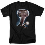 E.T. The Extra Terrestrial Portrait S/S Adult 18/1 T-Shirt Black