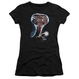 E.T. The Extra Terrestrial Portrait S/S Junior Women's T-Shirt Sheer Black