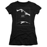 E.T. The Extra Terrestrial Simple Poster S/S Junior Women's T-Shirt Sheer Black