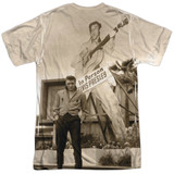 Elvis Presley Larger Than Life (Front/Back Print) Adult Sublimated Crew T-Shirt White