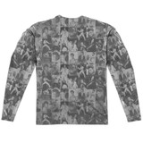 Elvis Presley TCB Crowd (Front/Back Print) Adult Sublimated Long Sleeve T-Shirt White