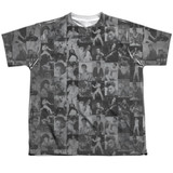 Elvis Presley TCB Crowd Youth Sublimated Crew T-Shirt White