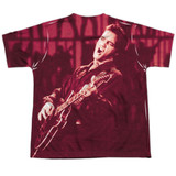 Elvis Presley Scratched 68 Youth Sublimated Crew T-Shirt White