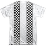 Elvis Presley Checkered Bowling Shirt (Front/Back Print) Adult Sublimated Crew T-Shirt White