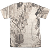 Elvis Presley Guitarman (Front/Back Print) Adult Sublimated T-Shirt White