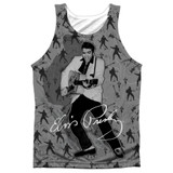 Elvis Presley Rockin All Over Adult Sublimated Tank Top T-Shirt White