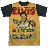 Elvis Presley GI Blues Adult Sublimated T-Shirt White/Black