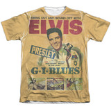 Elvis Presley GI Blues (Front/Back Print) Adult Sublimated T-Shirt White