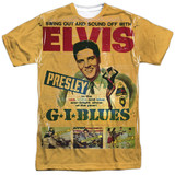 Elvis Presley GI Blues (Front/Back Print) Adult Sublimated Crew T-Shirt White