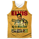 Elvis Presley GI Blues (Front/Back Print) Adult Sublimated Tank Top T-Shirt White