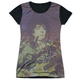 Syd Barrett Pink Floyd Title Junior Women's Sublimated T-Shirt White