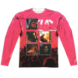 Pink Floyd Live (Front/Back Print) Adult Sublimated Long Sleeve T-Shirt White