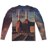 Pink Floyd Animals (Front/Back Print) Adult Sublimated Long Sleeve T-Shirt White