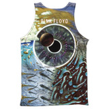 Pink Floyd Pulse (Front/Back Print) Adult Sublimated Tank Top T-Shirt White