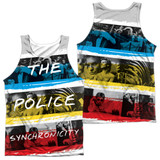 The Police Synchronicity (Front/Back Print) Adult Sublimated Tank Top T-Shirt White