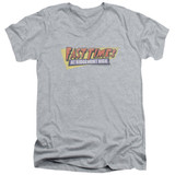 Fast Times at Ridgemont High Distressed Logo S/S Adult V-Neck 30/1 T-Shirt Athletic Heather