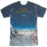 Yes Topographic Oceans (Front/Back Print) Adult Sublimated Crew T-Shirt White