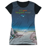 Yes Topographic Oceans Junior Women's Sublimated T-Shirt White