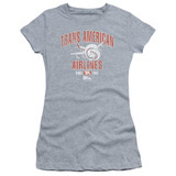 Airplane Trans American Junior Women's Sheer T-Shirt Athletic Heather
