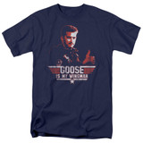 Top Gun Wingman Goose S/S Adult 18/1 T-Shirt Navy