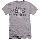 Top Gun Nas Miramar Volleyball Premium Canvas Adult Slim Fit 30/1 T-Shirt Athletic Heather