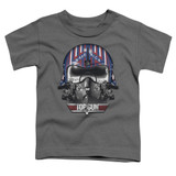 Top Gun Maverick Helmet S/S Toddler T-Shirt Charcoal