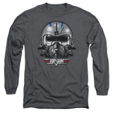 Top Gun Iceman Helmet Long Sleeve Adult 18/1 T-Shirt Charcoal