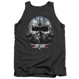 Top Gun Iceman Helmet Adult Tank Top Charcoal