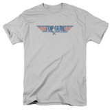 Top Gun 8 Bit Logo Classic S/S Adult 18/1 T-Shirt Silver