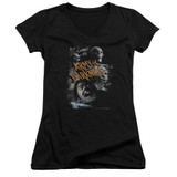 Army of Darkness Covered Junior Women's V-Neck T-Shirt Black