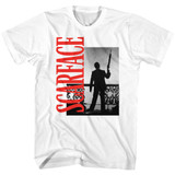 Scarface Red Logo White Adult T-Shirt