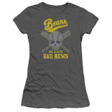 Bad News Bears Always Bad News Junior Women's Sheer T-Shirt Charcoal