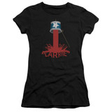 Carrie Bucket Of Blood Junior Women's Sheer T-Shirt Black