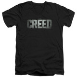 Creed Logo Adult V-Neck T-Shirt Black