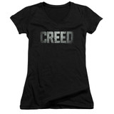 Creed Logo Junior Women's V-Neck T-Shirt Black